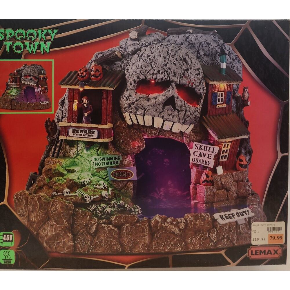Lemax Spooky Town 2021 SKULL CAVE QUARRY #14822- New